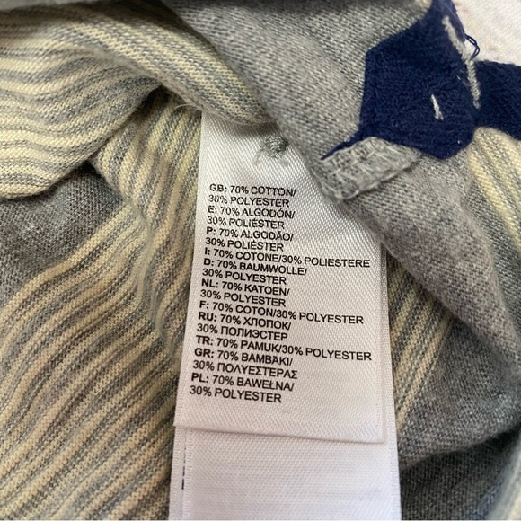 The North Face Gray and Cream Striped Polo Shirt XXL - Picture 8 of 8